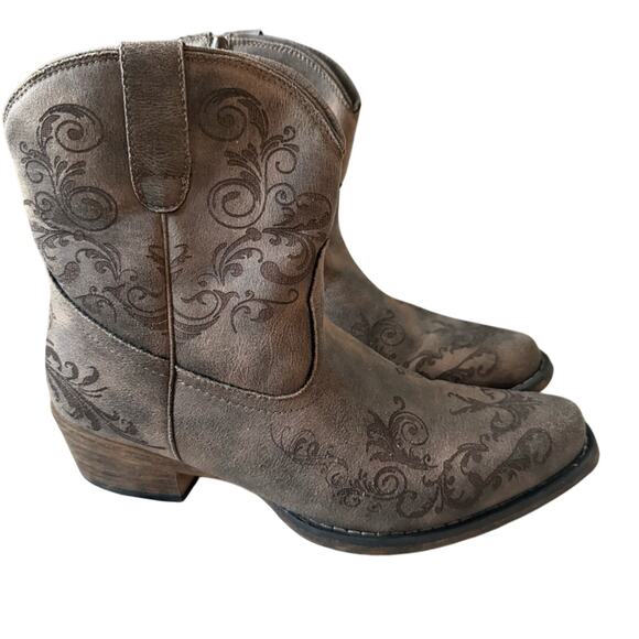 Roper Short Western Cowboy Boots Women’s 10 - Picture 1 of 9